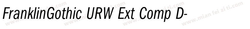 FranklinGothic URW Ext Comp D字体转换